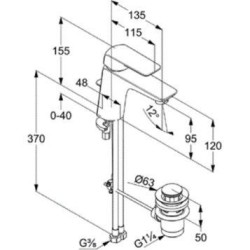 Kludi Ameo - Mitigeur de lavabo XL, chrome 410230575