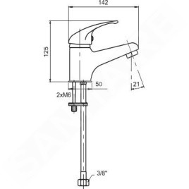 Novaservis Metalia 55 - Mitigeur de lavabo sans vidage, chrome 55001/1,0