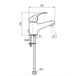 Novaservis Metalia 55 - Robinet de lavabo sans vidage, chrome 55005/1,0