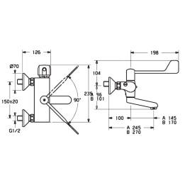 Hansa Tempra - Mitigeur de lavabo thermostatique, chrome 08385202
