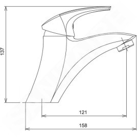 Novaservis Metalia 57 - Mitigeur de lavabo, chrome 57002/1,0
