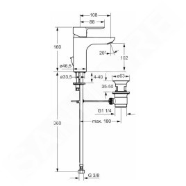 Hansa Ligna - Mitigeur de lavabo avec garniture de vidage, chrome 06092203