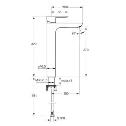 Hansa Ligna - Mitigeur de lavabo, chrome 06032203