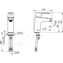 Hansa Polo - Mitigeur de lavabo XL, chrome 51522293
