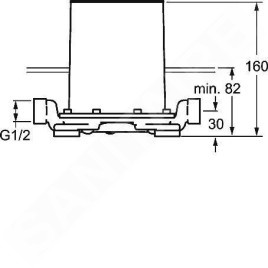 Hansa Vario - Corps pour mitigeur bain-douche encastré DN15 53280100