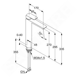 Kludi Ameo - Mitigeur de lavabo, chrome 412980575