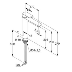 Kludi Ameo - Mitigeur de lavabo, chrome 412960575