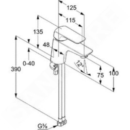 Kludi Ameo - Mitigeur de lavabo, chrome 410280575