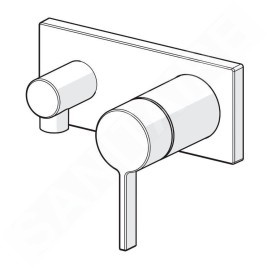 Hansa Loft - Mitigeur de douche encastré, chrome 57639583