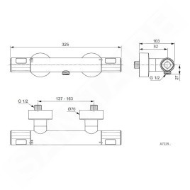 Ideal Standard CeraTherm - Mitigeur thermostatique de douche, chrome A7229AA