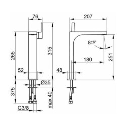 Keuco Edition 11 - Mitigeur de lavabo, chrome 51102010103