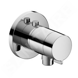 Keuco IXMO - Mitigeur thermostatique de douche SOLO encastré avec corps d'encastrement, chrome 59554010021
