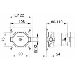 Keuco Accessoires - Corps d'encastrement DN15 59556000170
