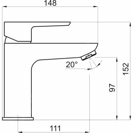 Novaservis Metalia 58 - Mitigeur de lavabo, chrome 58001/1,0