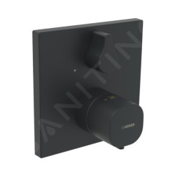 Hansa Living - Mitigeur de douche thermostatique encastré, noir mat 8113956233