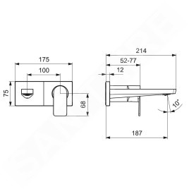 Hansa Stela - Mitigeur de lavabo encastré, chrome 44902173