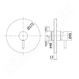 Paffoni Light - Mitigeur encastré pour 1 sortie, chrome LIGBOX010CR