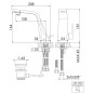 Steinberg 260 - Mitigeur de lavabo avec vidage, nickel brossé 260 1000 1 BN