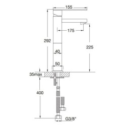 Steinberg 160 - Mitigeur de lavabo, noir mat 160 1710 S