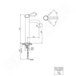 Steinberg 100 - Mitigeur de lavabo, rose gold 100 1700 RG