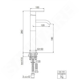 Steinberg 135 - Mitigeur de lavabo, chrome 135 1701