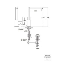 Steinberg 160 - Mitigeur de lavabo avec vidage, chrome 160 1501