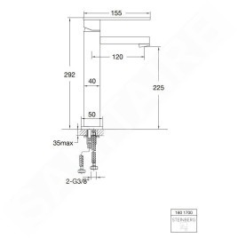 Steinberg 160 - Mitigeur de lavabo, chrome 160 1700