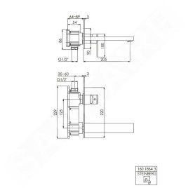 Steinberg 160 - Mitigeur de lavabo encastré, chrome 160 1864 3