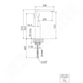 Steinberg 230 - Mitigeur de lavabo, chrome 230 1720