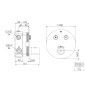 Steinberg 390 - Mitigeur thermostatique encastré pour 2 sorties, chrome 390 4321 3