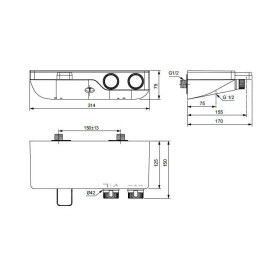 Ideal Standard CeraTherm - Mitigeur thermostatique de douche, chrome A7329AA
