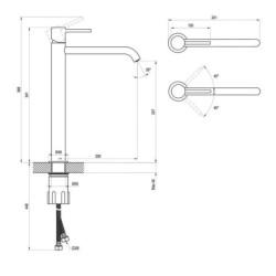 Ravak Espirit - Mitigeur de lavabo, noir mat X070274