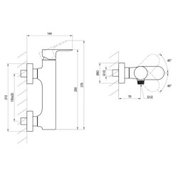Ravak Eleganta - Mitigeur de douche, noir mat X070294