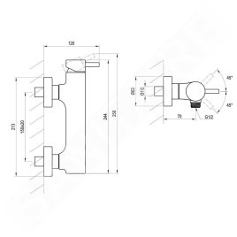 Ravak Espirit - Mitigeur de douche, graphite brossé X070317