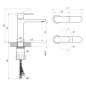Ravak Eleganta - Mitigeur de lavabo, graphite brossé X070327