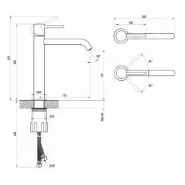 Ravak Espirit - Mitigeur de lavabo, or rose brossé X070393