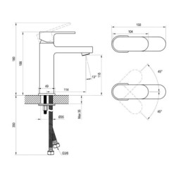 Ravak Chrome - Mitigeur de lavabo, noir X070428