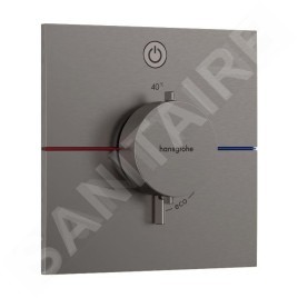 Hansgrohe ShowerSelect Comfort - Mitigeur thermostatique encastré, chrome noir brossé 15571340
