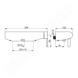 Hansa Designo - Mitigeur de douche, chrome 51860183