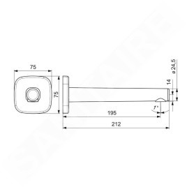 Hansa Designo - Bec déverseur, chrome 51162180