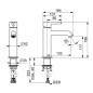 Hansa Vantis - Mitigeur de lavabo, noir mat 5437220733