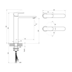 Ravak Chrome II - Mitigeur de lavabo, noir X070459