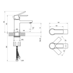 Ravak Robinetterie - Mitigeur de lavabo, noir X070488