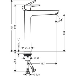 Hansgrohe Talis E - Mitigeur de lavabo, or poli 71717990