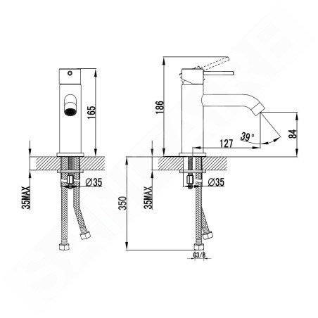 kielle Oudee - Mitigeur de lavabo, chrome 10115100