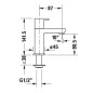 Duravit B.2 - Robinet de lavabo, chrome B21080002010