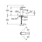 Grohe Eurosmart Cosmopolitan - Mitigeur de lavabo M, chrome/noir mat 23327KW0