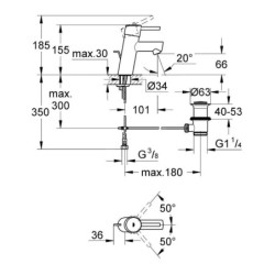 Grohe Concetto - Mitigeur de lavabo, chrome 3220410E