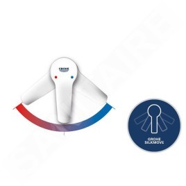 Grohe Start Edge - Mitigeur de lavabo avec vidage, chrome 24196001