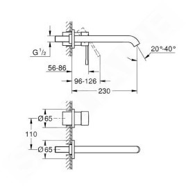 Grohe Essence - Mitigeur de lavabo L, Warm Sunset 19967DA1